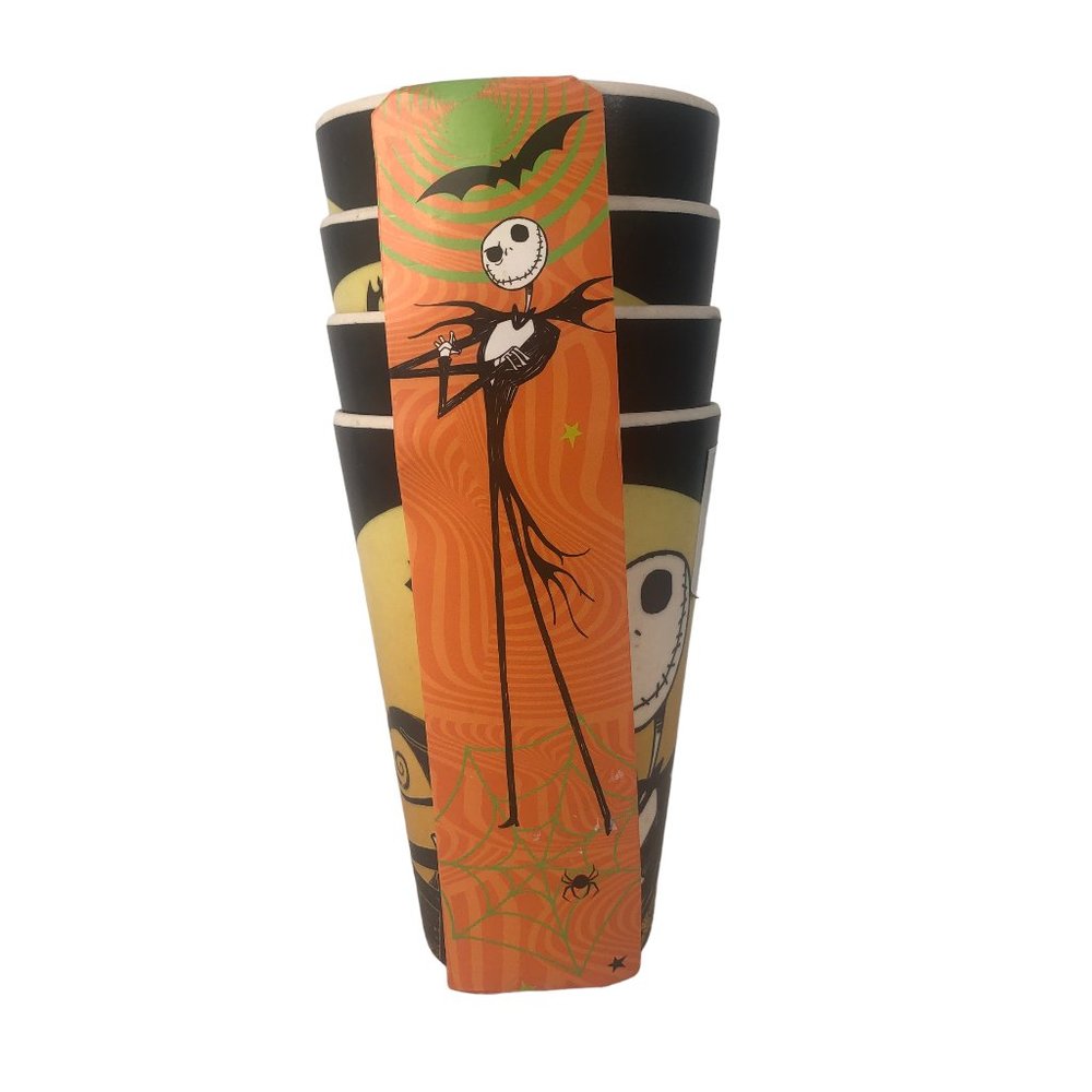 4 The Nightmare Before Christmas Jack Skellinton Moonlight Bamboo Tumblers Cups